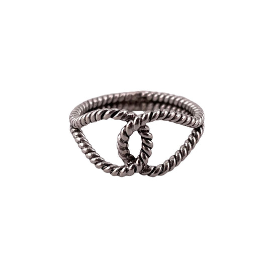Rope Loop 10mm Ring Sterling Silver