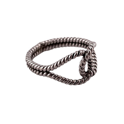 Rope Loop 10mm Ring Sterling Silver