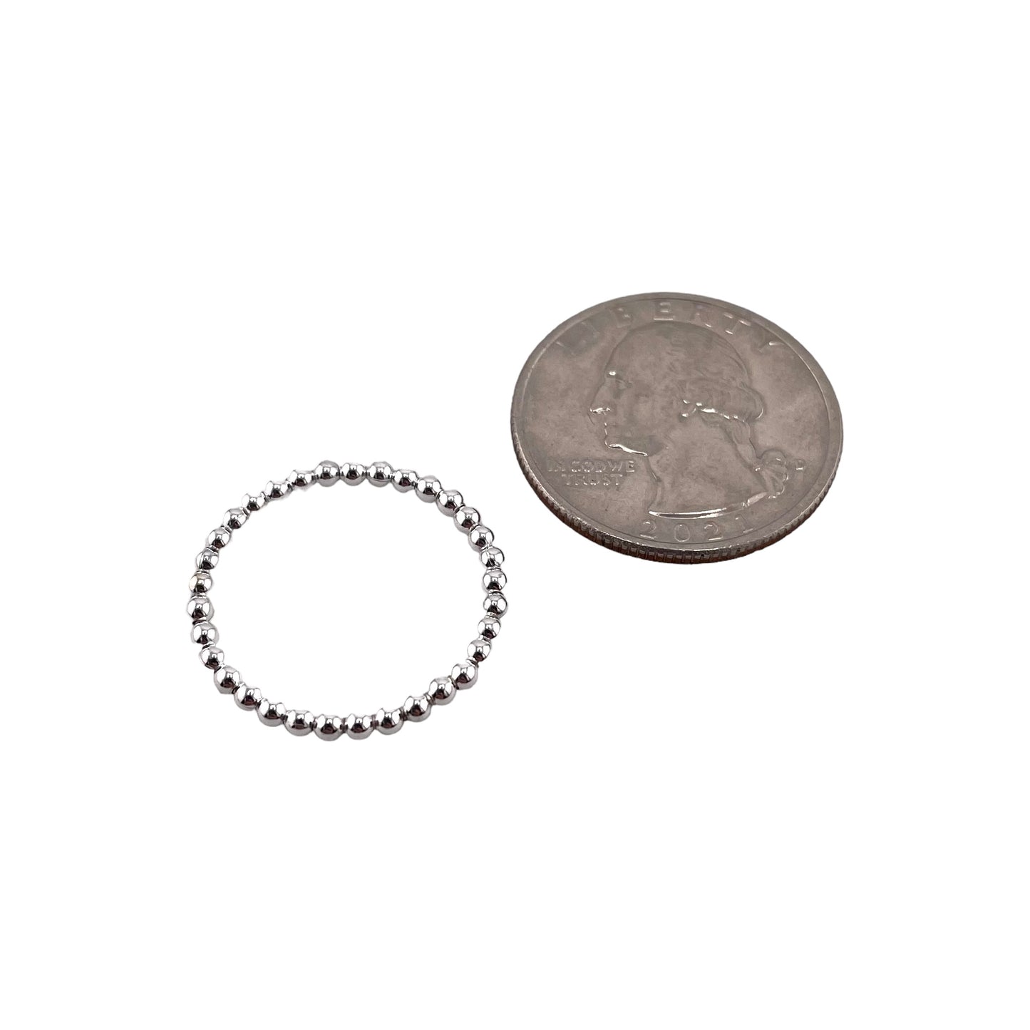 2mm Ball Bead Ring Sterling Silver