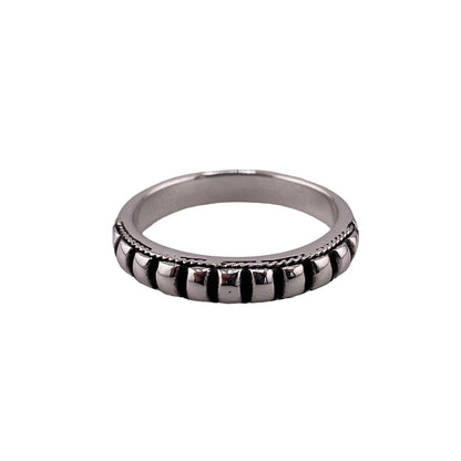 Studded 4mm Ring Sterling Silver