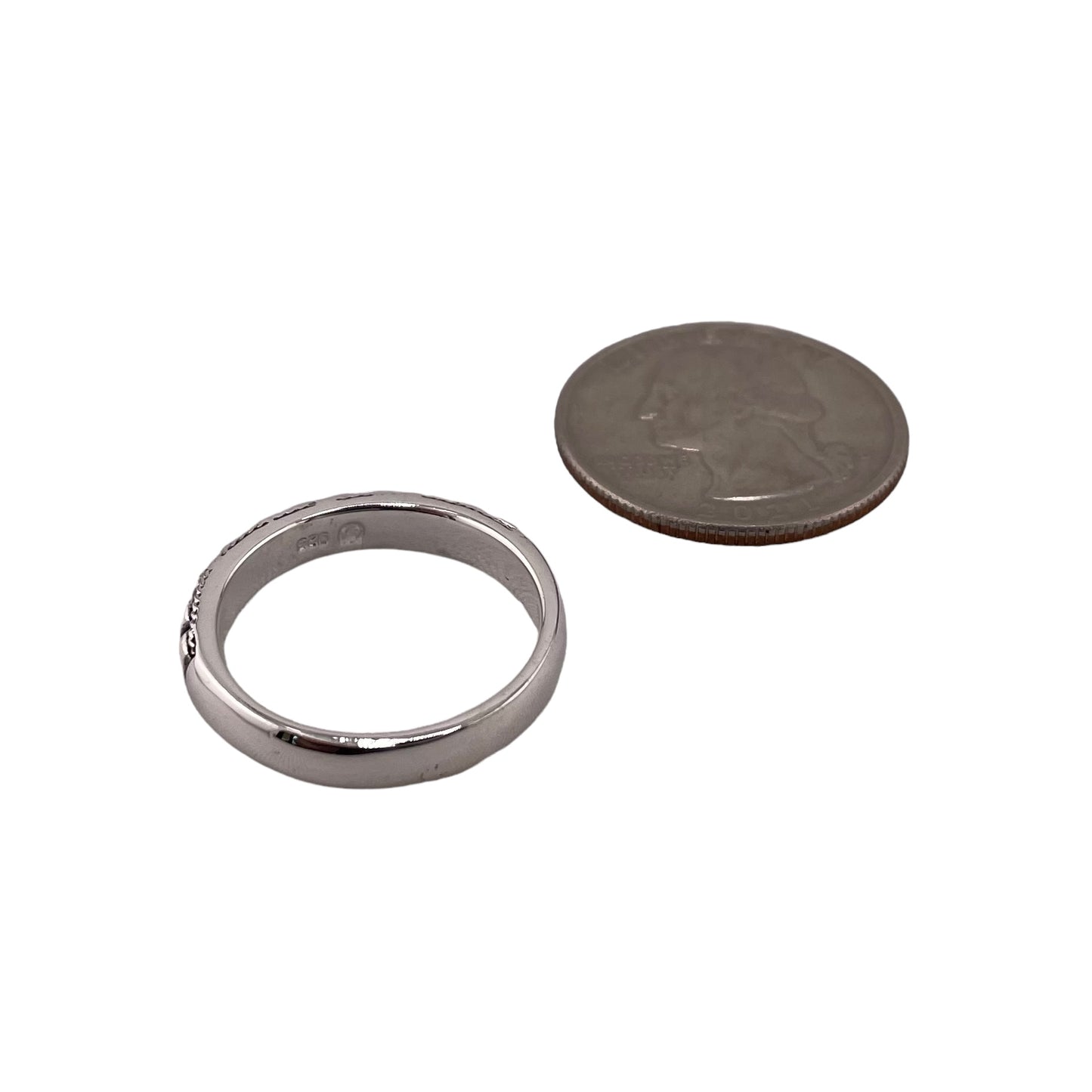 Studded 4mm Ring Sterling Silver