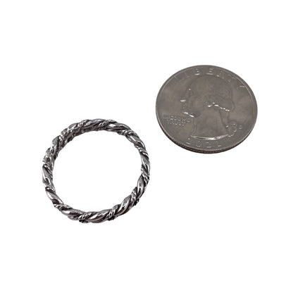 Double Rope Twist 4mm Band Ring Sterling Silver
