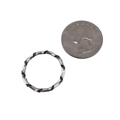 Rope Plain Twist Ring Sterling Silver
