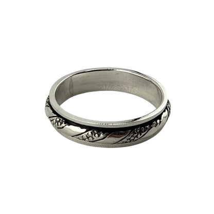 Diagonal Dot Pattern Ring Sterling Silver