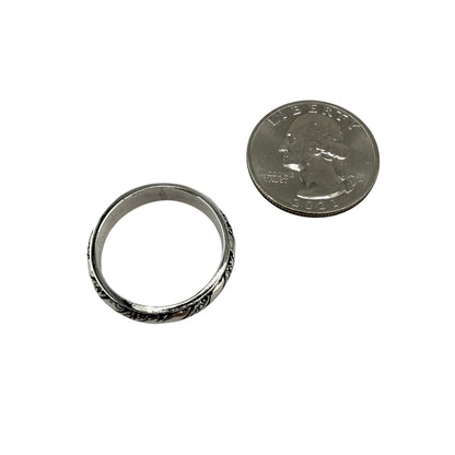 Diagonal Dot Pattern Ring Sterling Silver