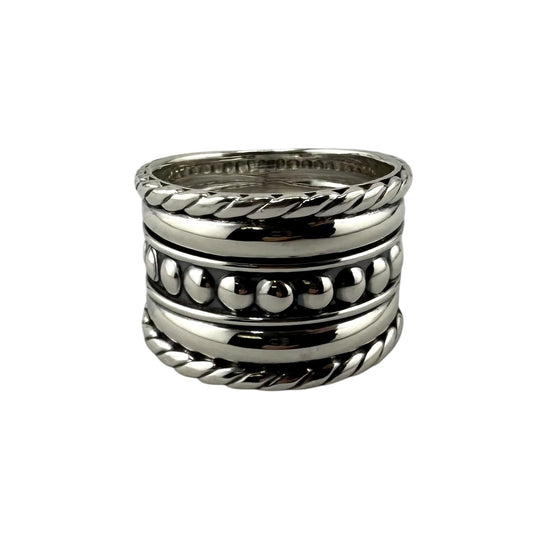 Braid Ball Dot Ring Sterling Silver