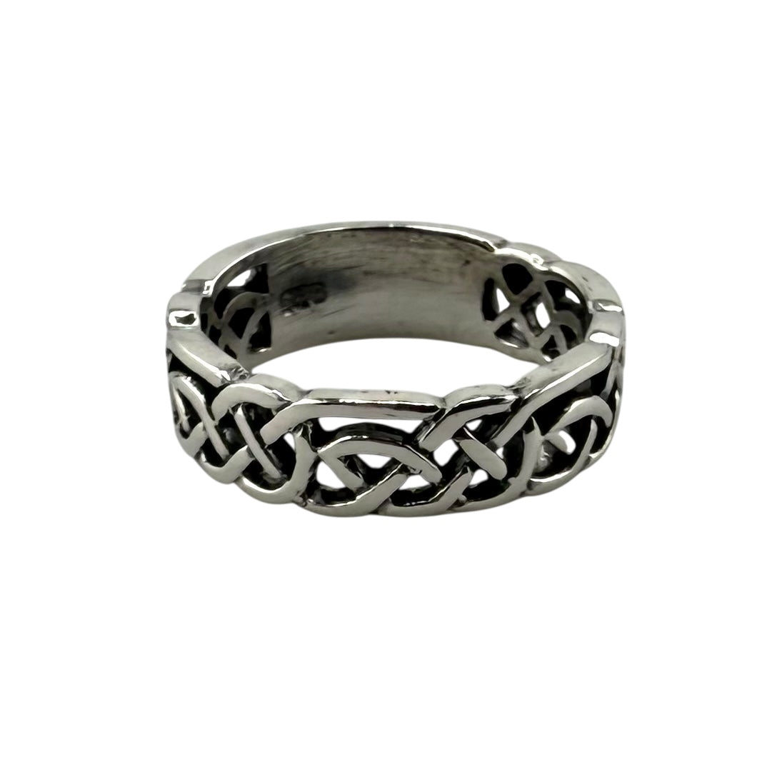 Weave Pattern Ring Sterling Silver