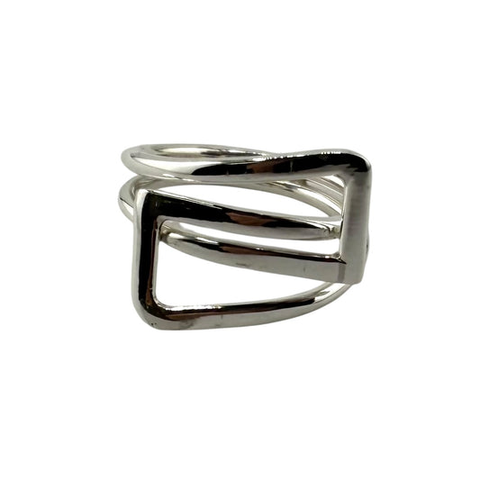 Interlink Triangle Pattern Ring Sterling Silver