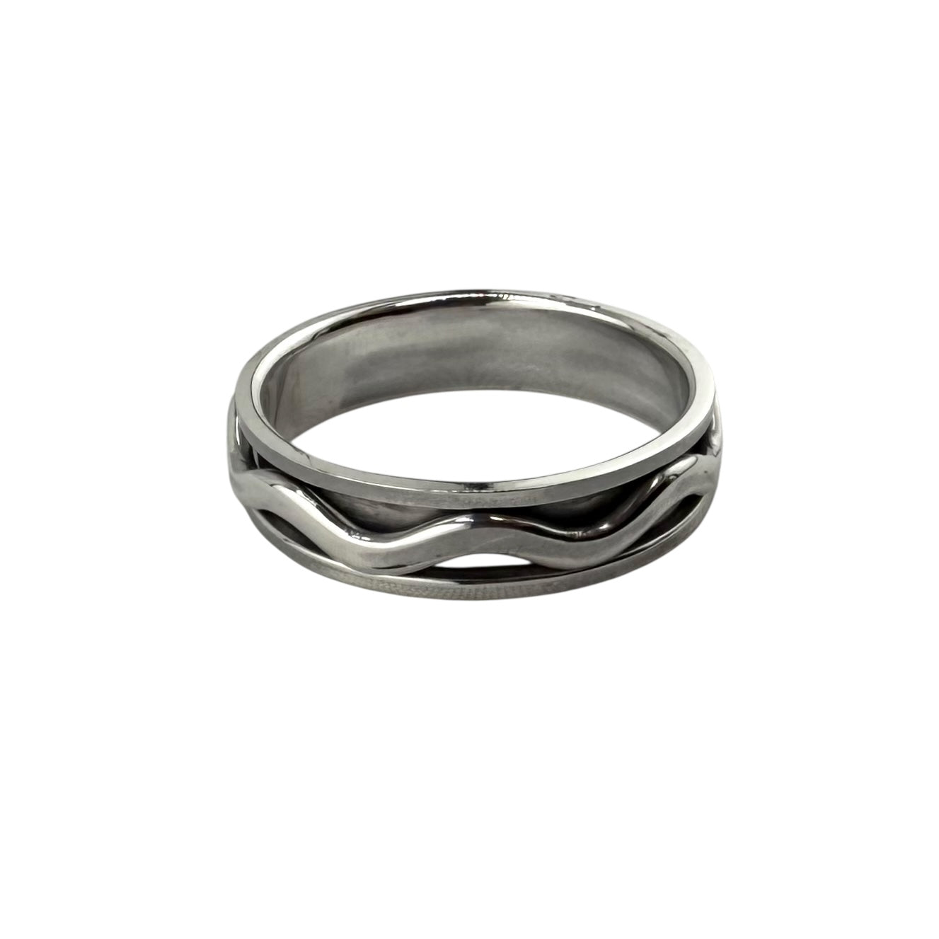 Eternity Wave Ring Sterling Silver