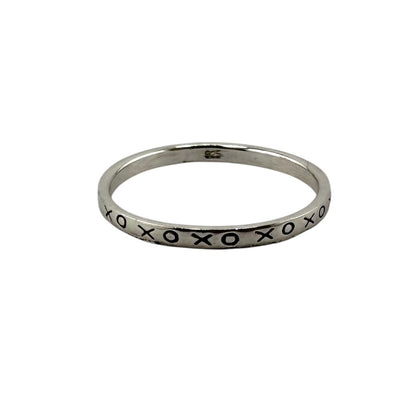 XOXO Pattern Ring Sterling Silver