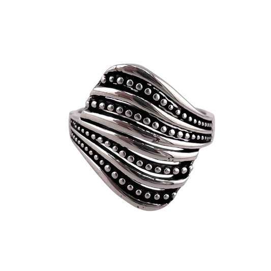 Wrap Bead Row Ring Sterling Silver