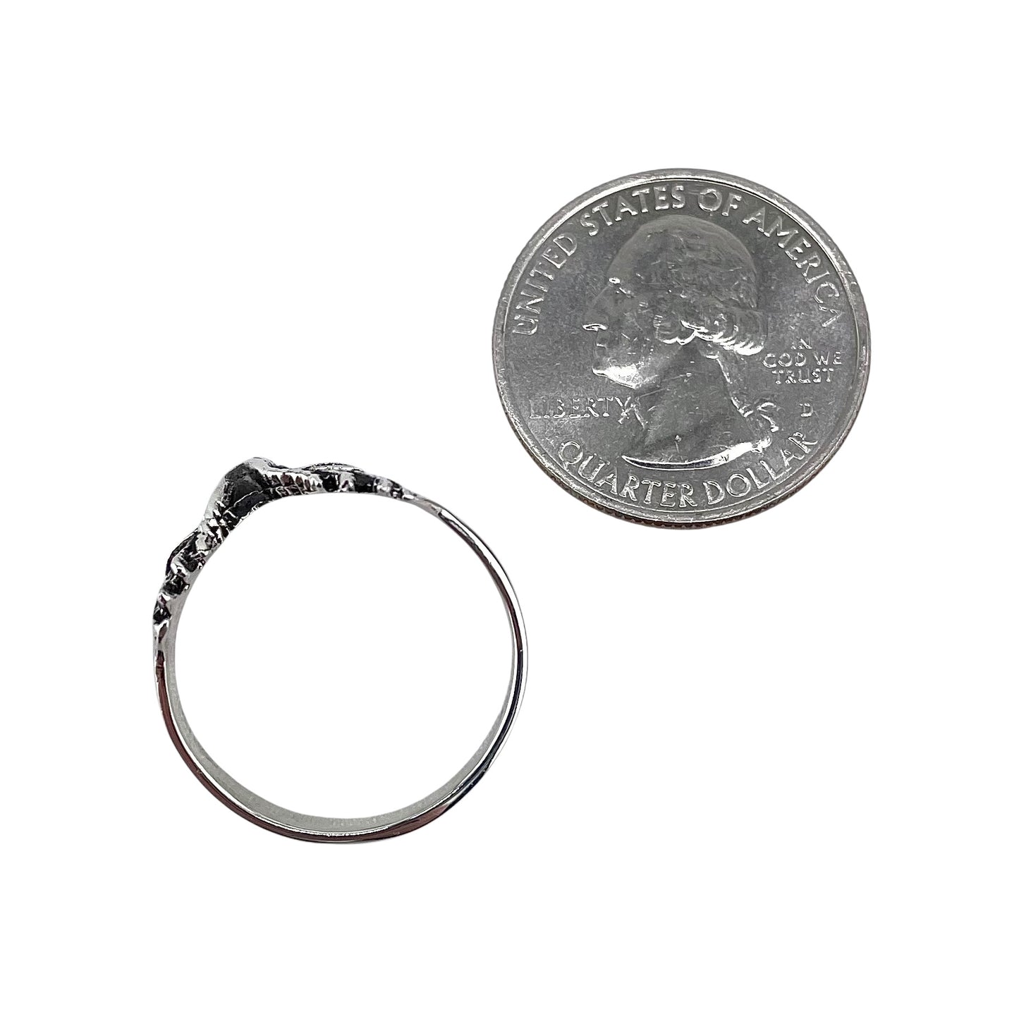 Deer Head Ring Sterling Silver