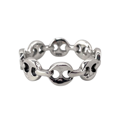 Marina Link Eternity Ring Sterling Silver