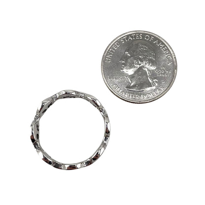 Marina Link Eternity Ring Sterling Silver