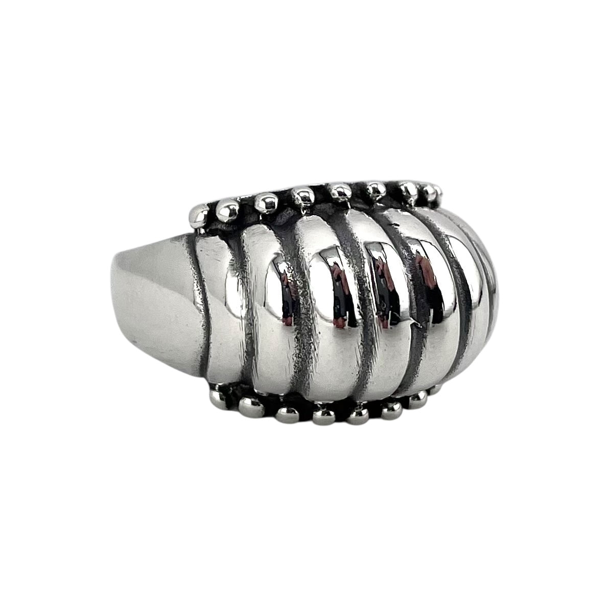 Row Bead Ring Sterling Silver