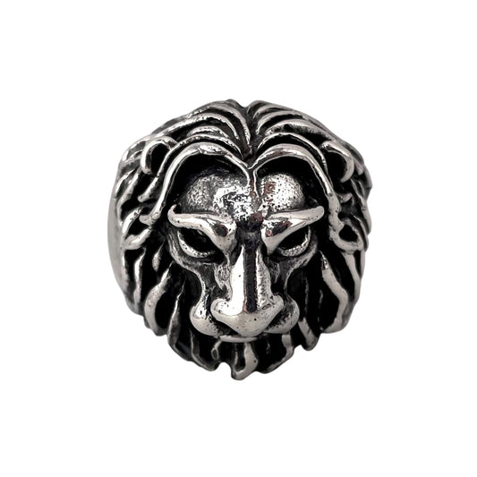 Lion Head Ring Sterling Silver
