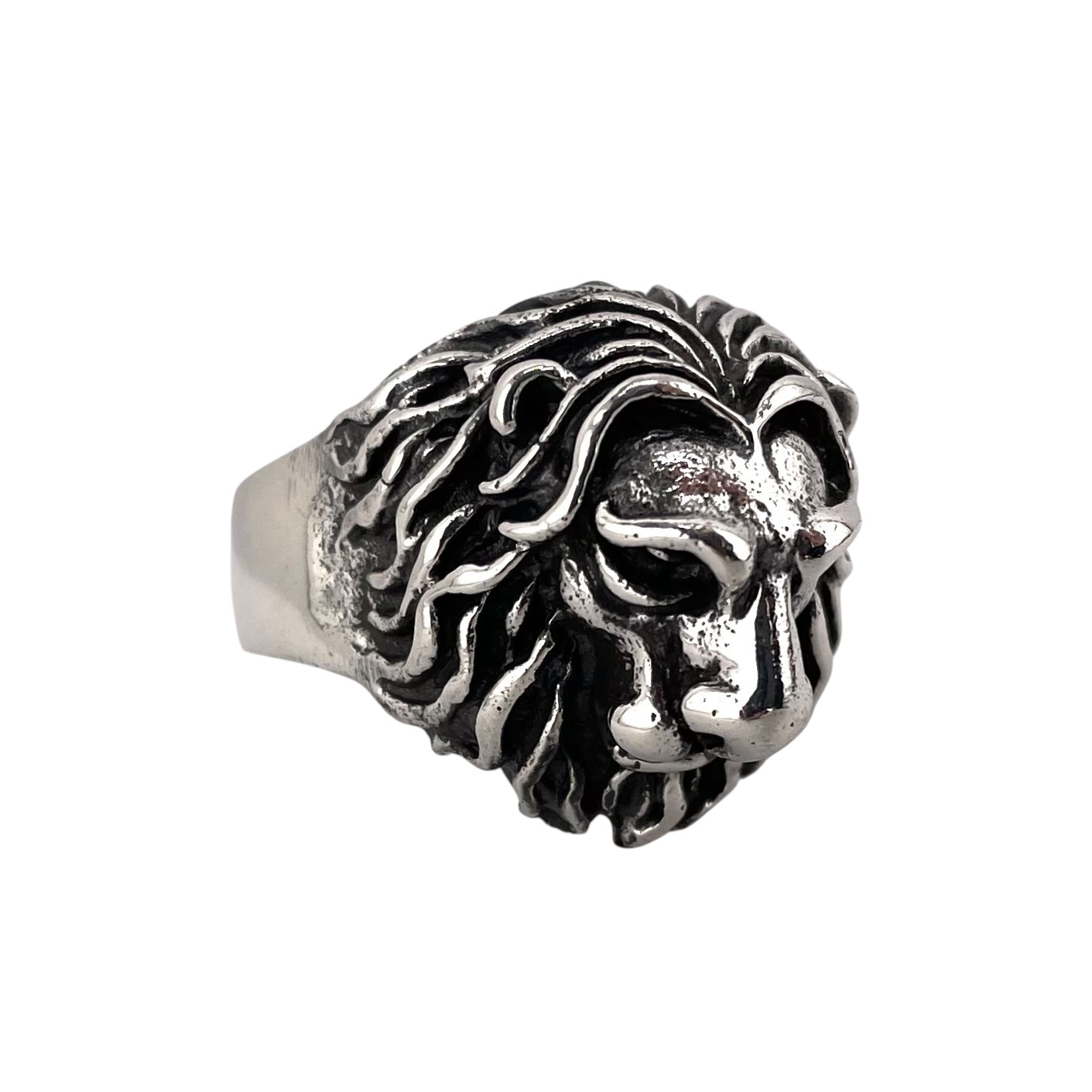 Lion Head Ring Sterling Silver