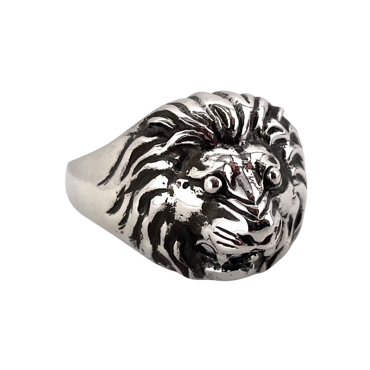 Lion Head Ring Sterling Silver