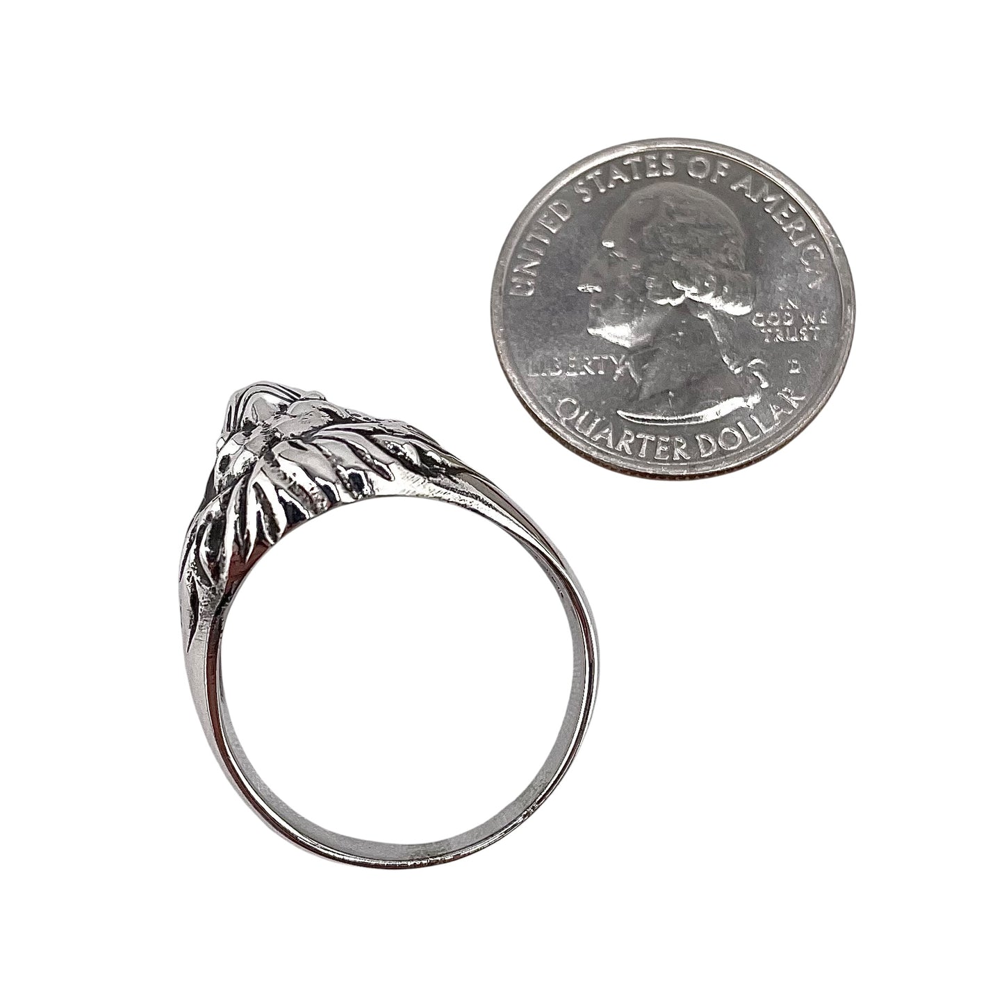 Lion Head Ring Sterling Silver