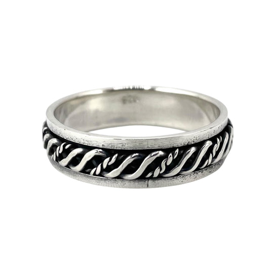 Wave Spinner Ring Sterling Silver