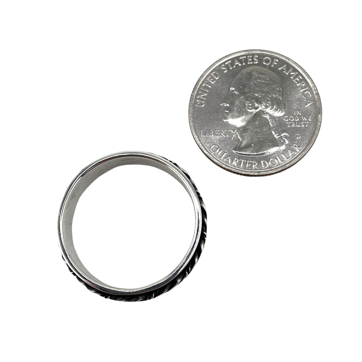 Wave Spinner Ring Sterling Silver
