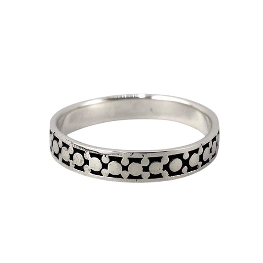 Circle Dot Ring Sterling Silver