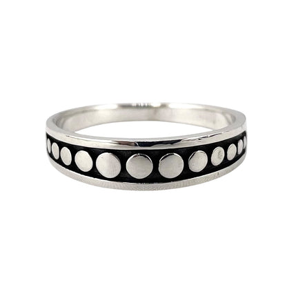 Round Dot Ring Sterling Silver
