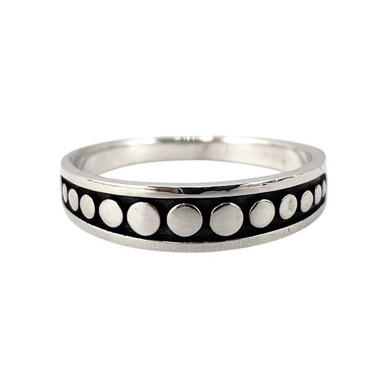 Round Dot Ring Sterling Silver