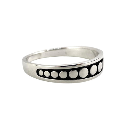 Round Dot Ring Sterling Silver