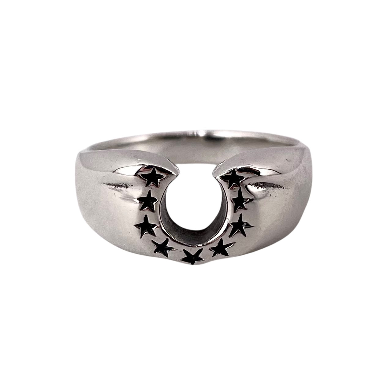 Horseshoe Star Ring Sterling Silver
