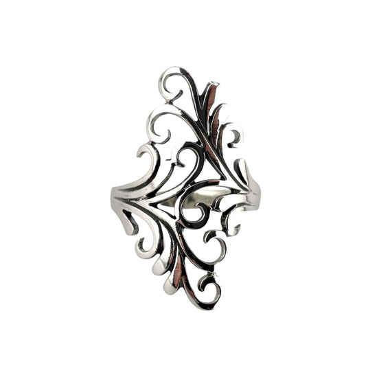 Leaf Branch Ring Sterling Silver