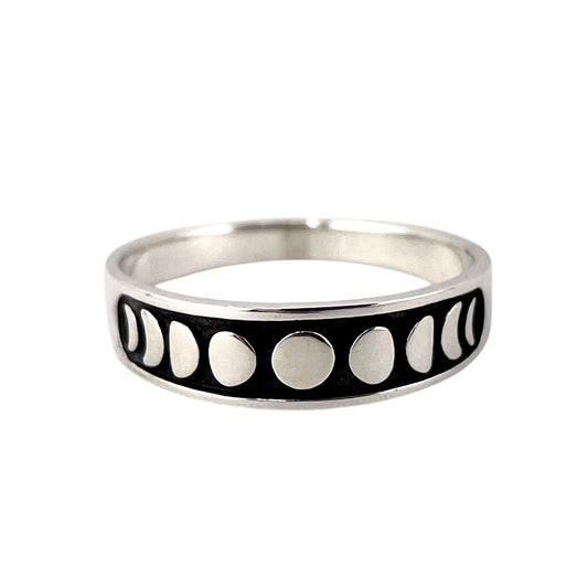 Moon Phase Ring Sterling Silver