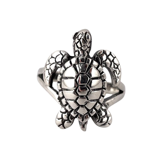 Sea Turtle Ring Sterling Silver