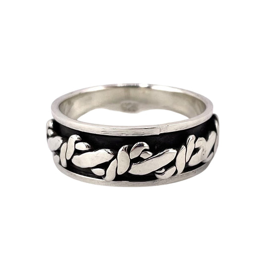 Rope Knot Spinner Ring Sterling Silver