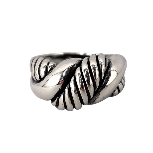 Rope Knot Ring Sterling Silver