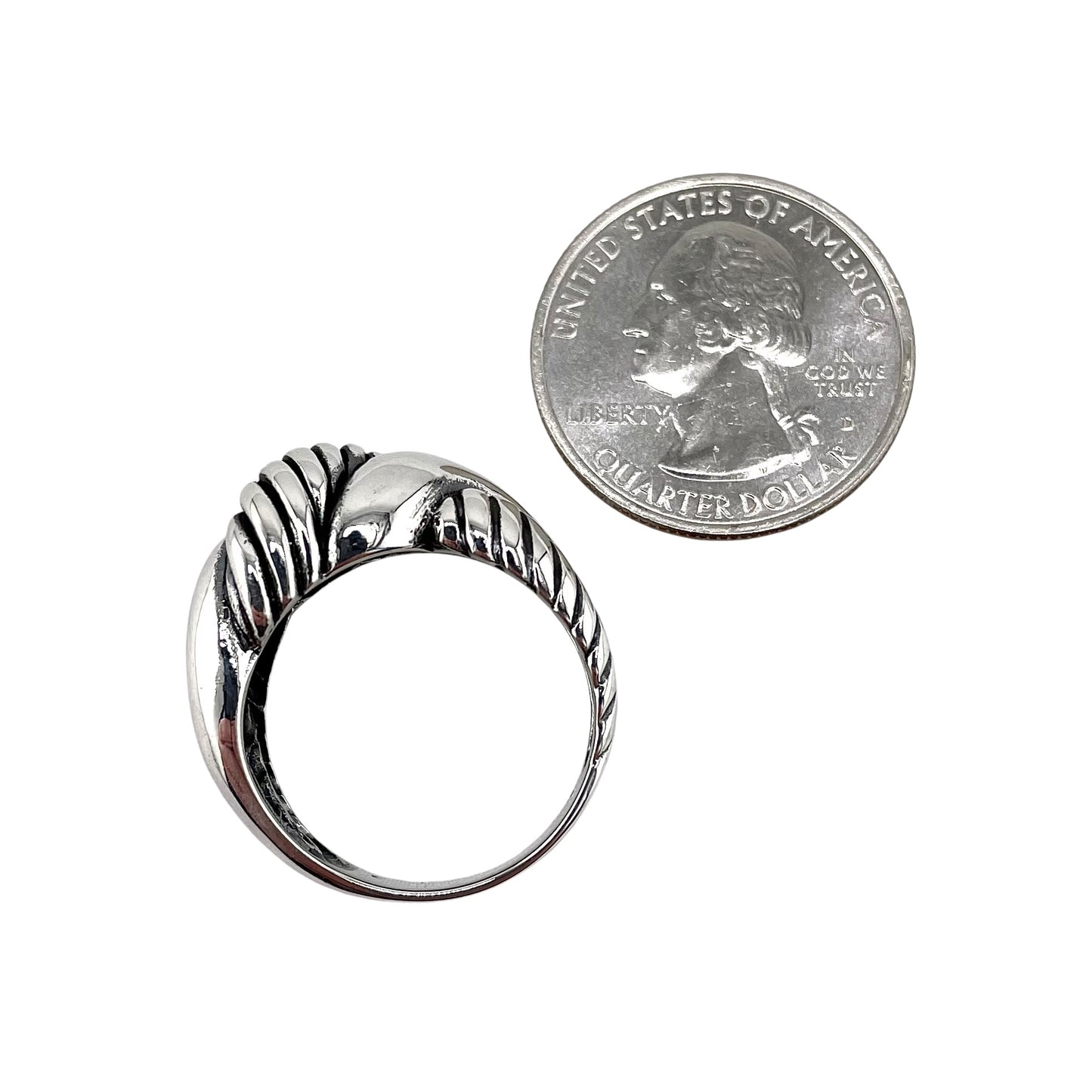 Rope Knot Ring Sterling Silver