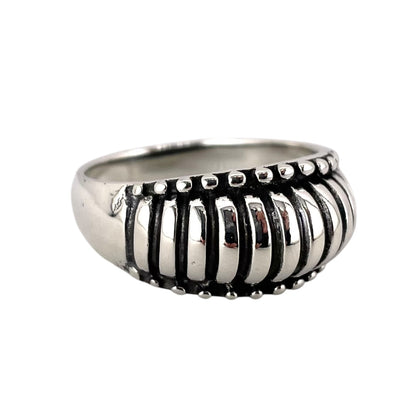 Bead Row Ring Sterling Silver