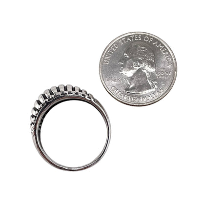 Bead Row Ring Sterling Silver