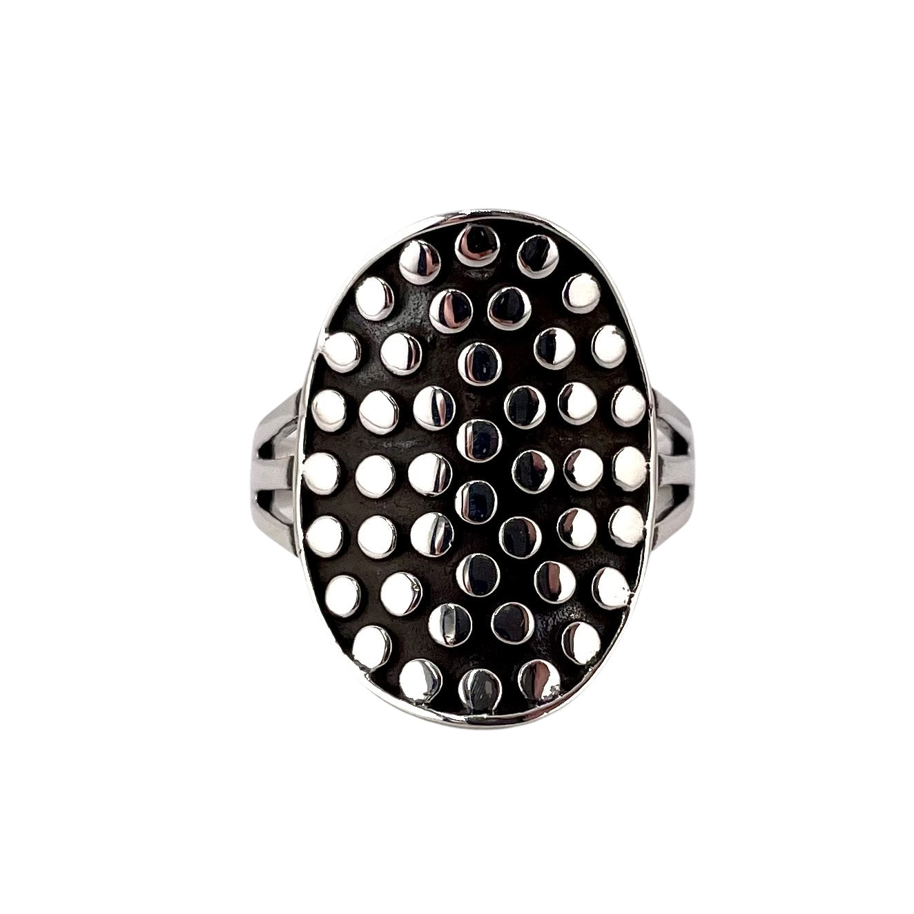 Round Dot Ring Sterling Silver