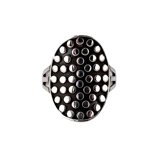Round Dot Ring Sterling Silver