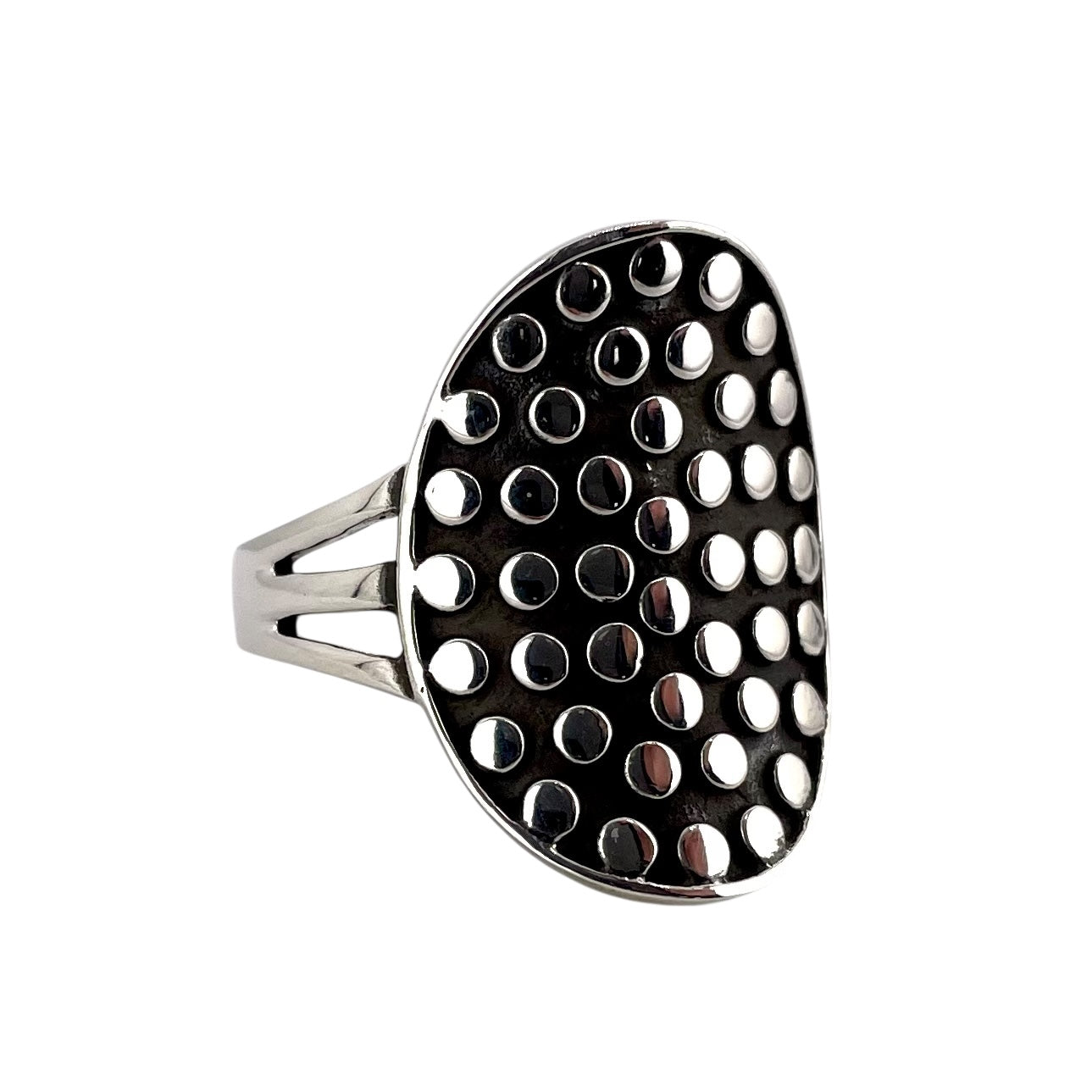 Round Dot Ring Sterling Silver