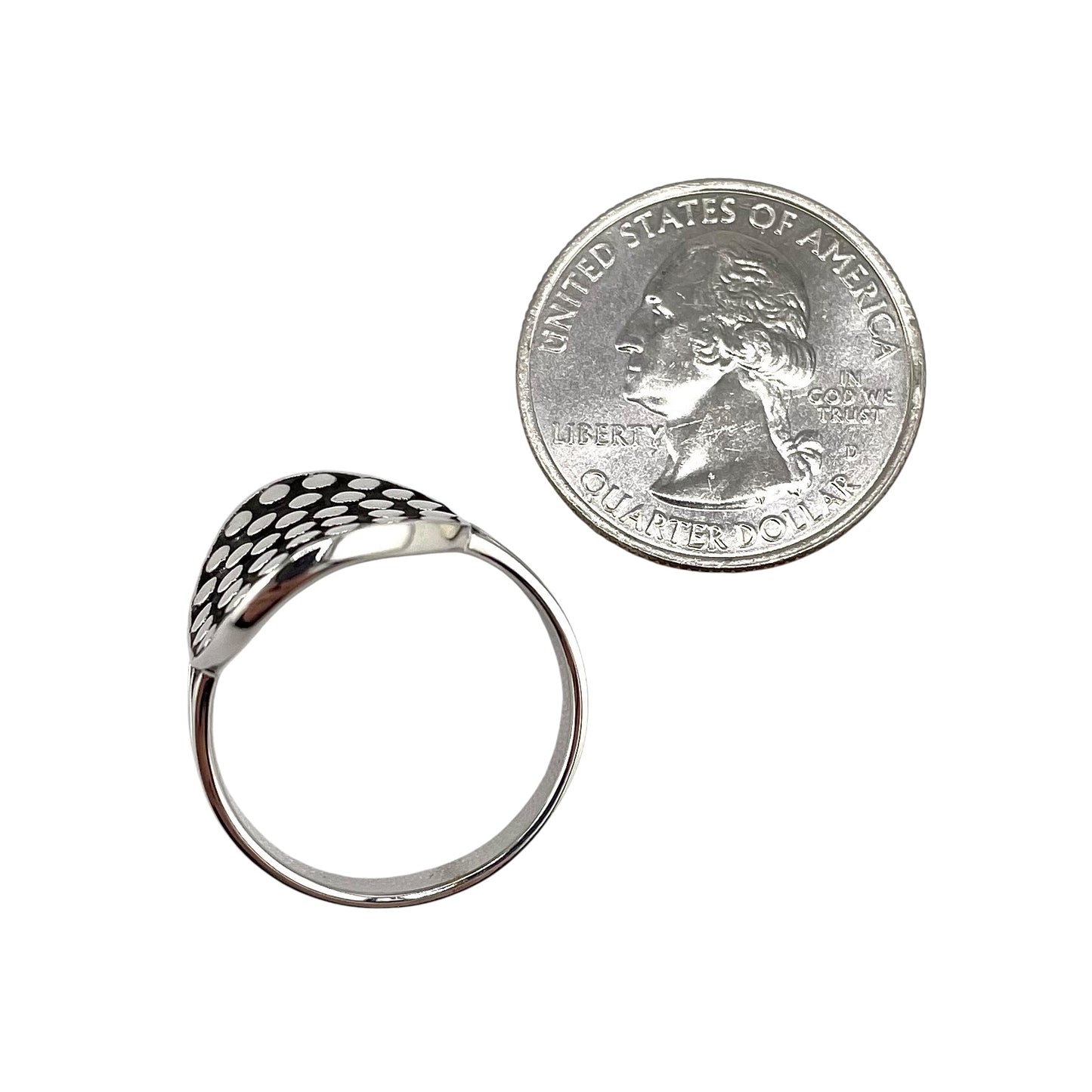 Round Dot Ring Sterling Silver