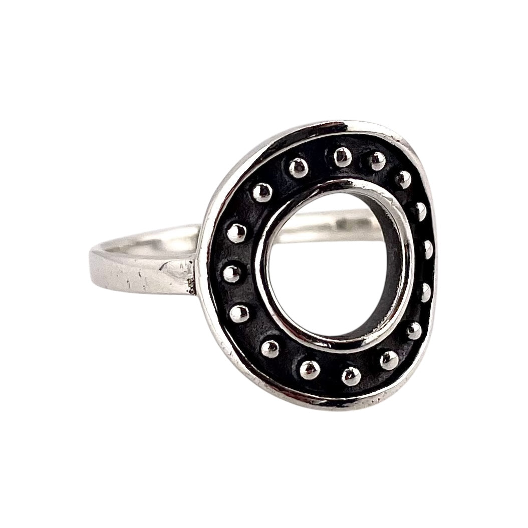 Round Bead Ring Sterling Silver