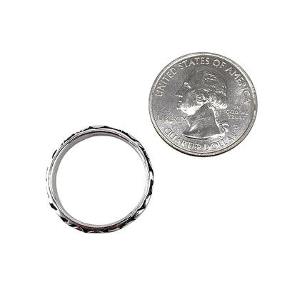 Swirl Bead Ring Sterling Silver