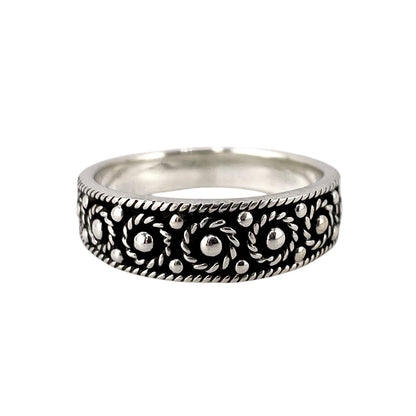 Bead Rope Ring Sterling Silver