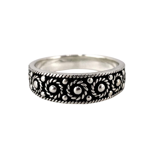 Bead Rope Ring Sterling Silver