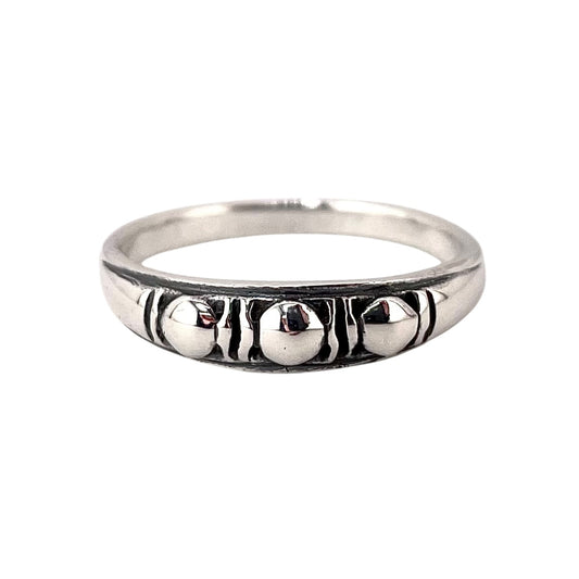Circle Dot Ring Sterling Silver
