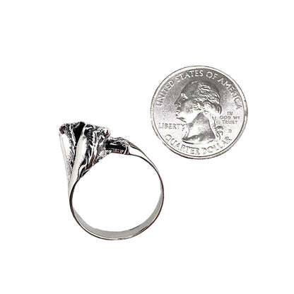 Double Horse Head Ring Sterling Silver
