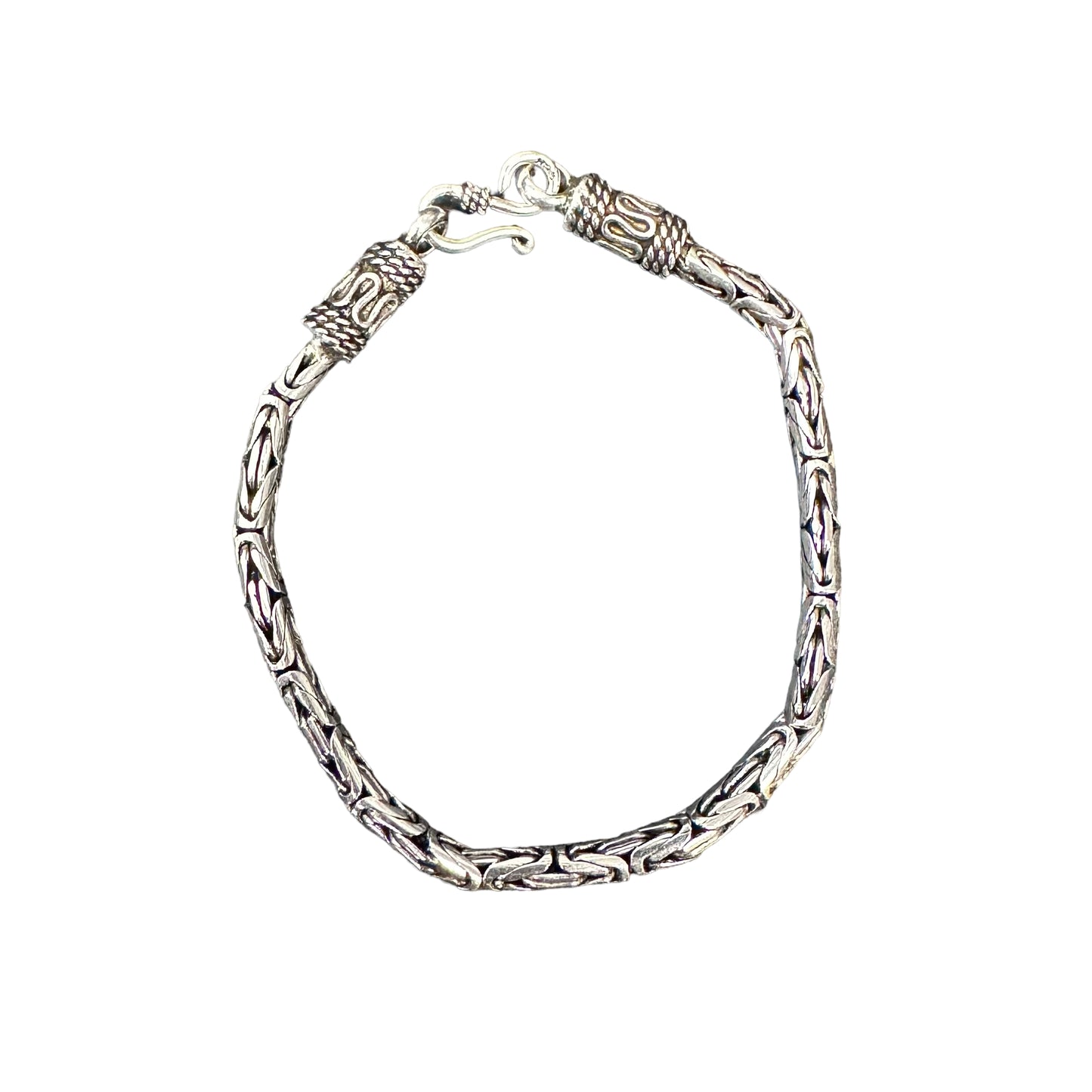 Bali Byzantine 3.5mm Sterling Silver Bracelet Chain Necklace