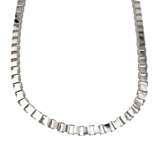 Sterling Silver Box 1000 9.5mm Necklace Chain Italian Italy Solid .925 Jewelry